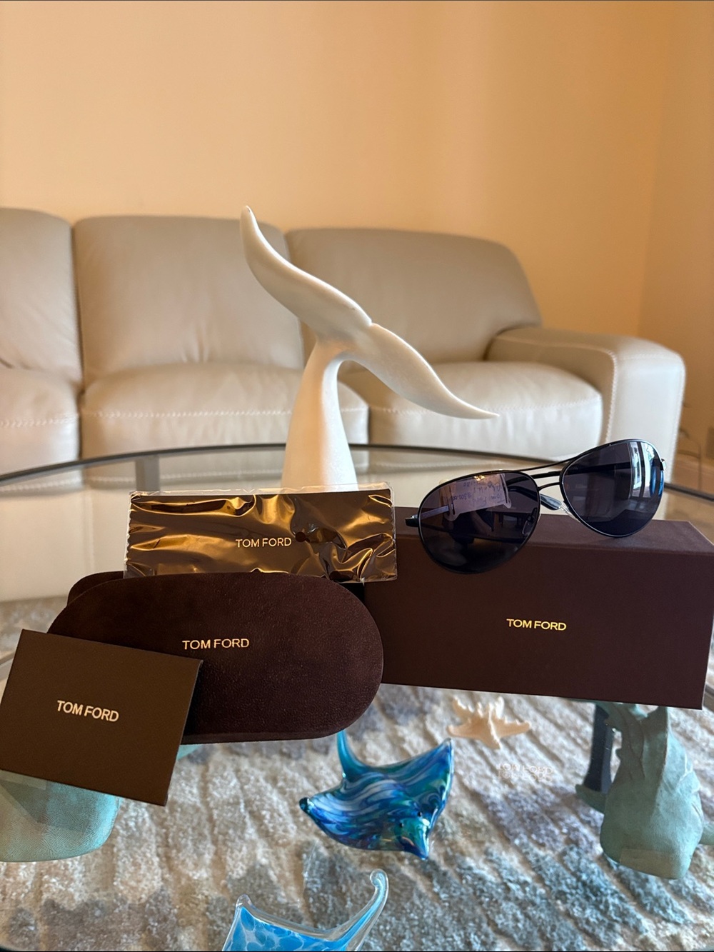 Tom Ford Charles Brown Frame Sunglasses with Dark Lenses